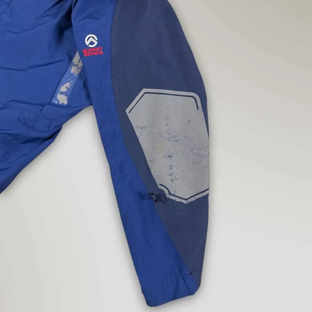 Vintage North Face Mens Summit Series Gore-Tex Jacket Blue Hooded Shell Size Lrg